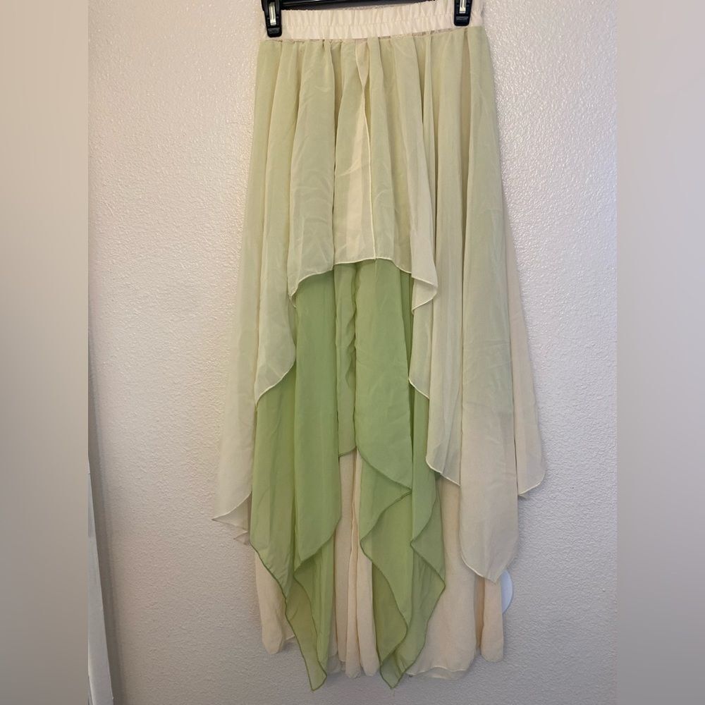 Weissman Eleve custom solo dance costume 2 piece maxi skirt pants leotard MA - Picture 2 of 15